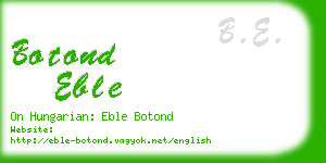 botond eble business card